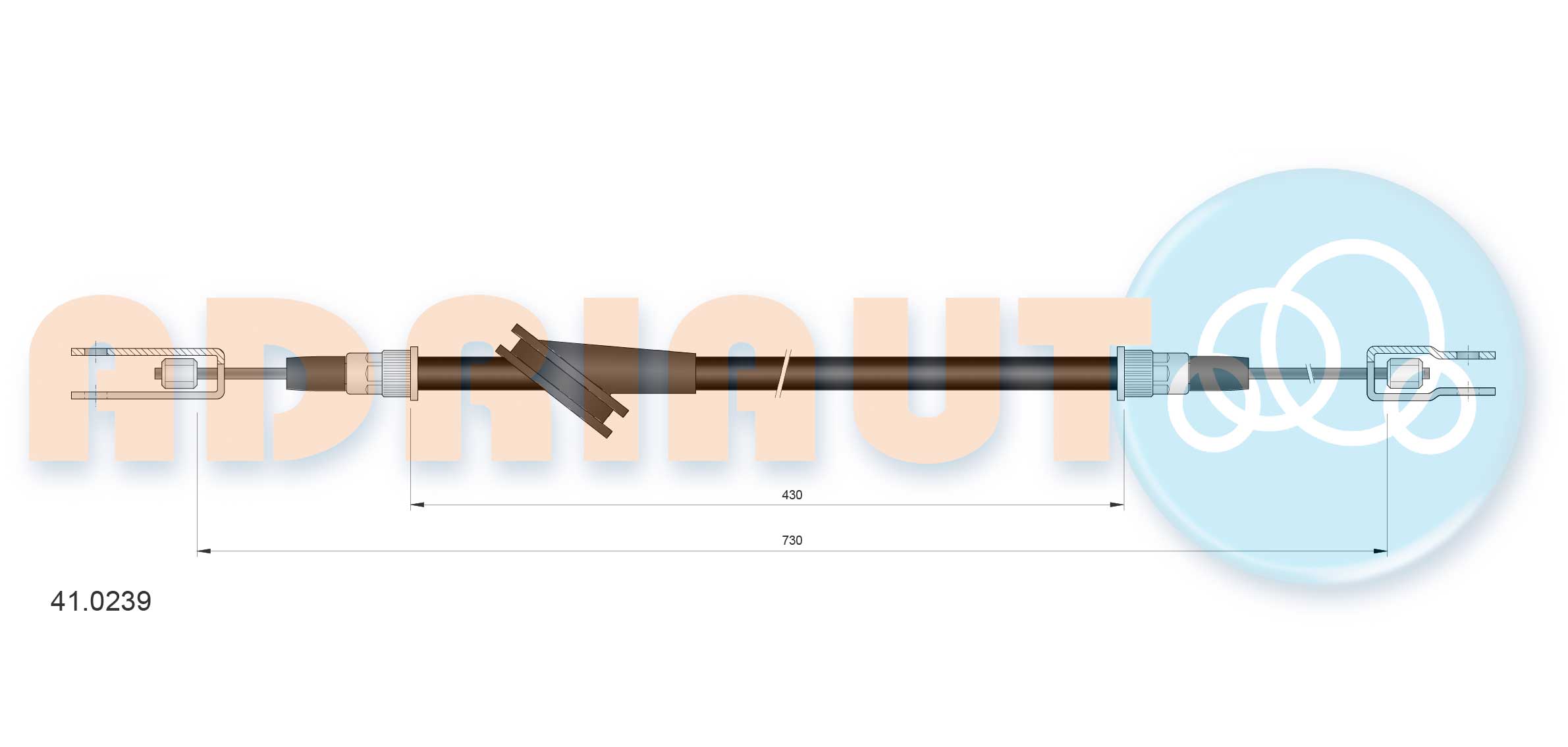 Cable Pull, parking brake (41.0239)