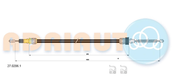 Cable Pull, parking brake (27.0206.1)