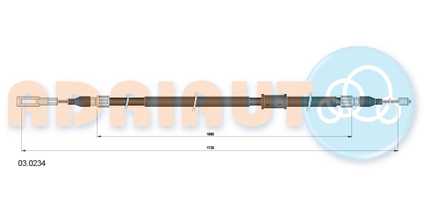 Cable Pull, parking brake (03.0234)
