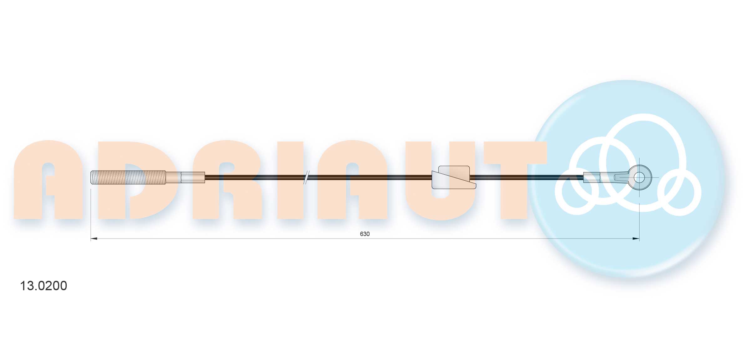 Cable Pull, parking brake (13.0200)