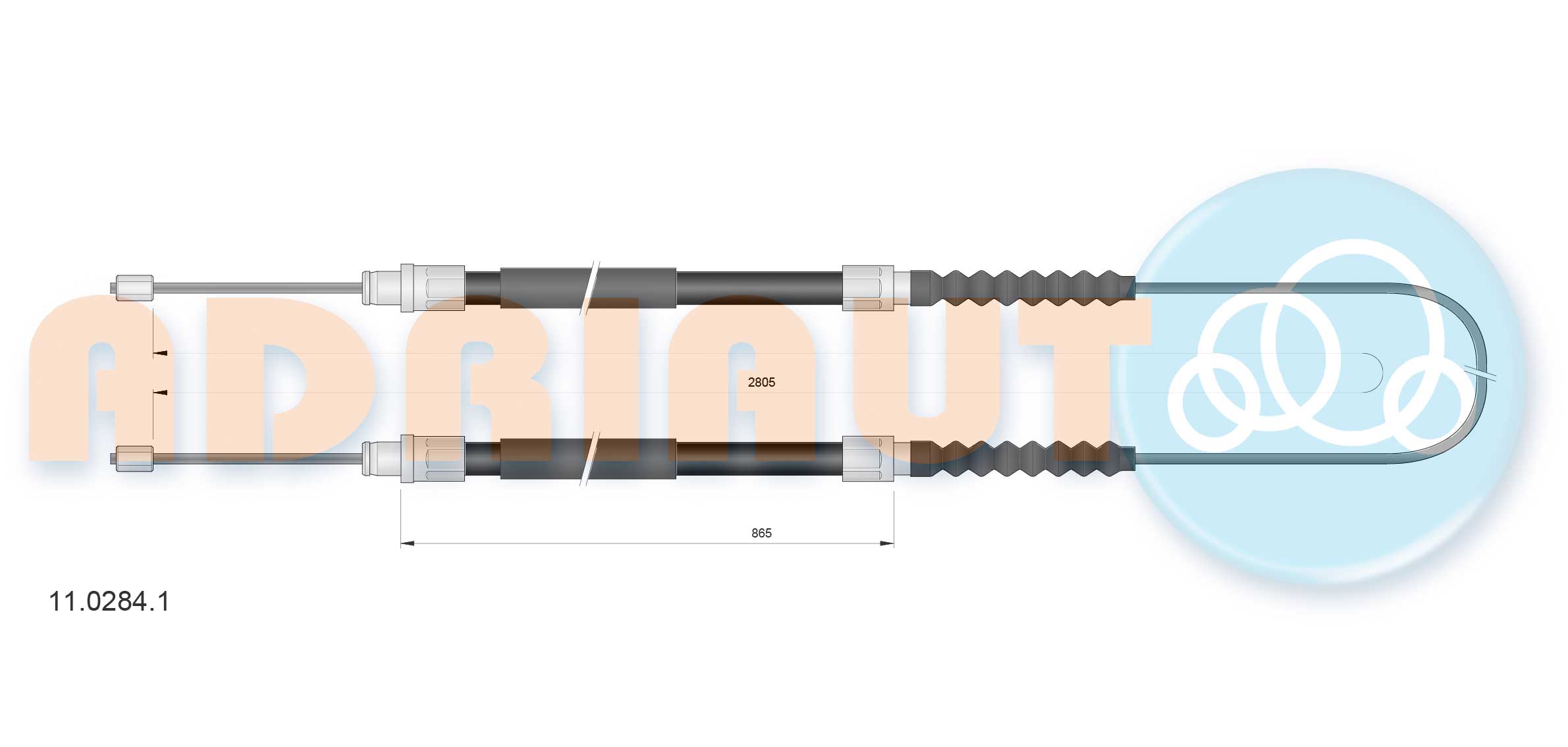 Cable Pull, parking brake (11.0284.1)
