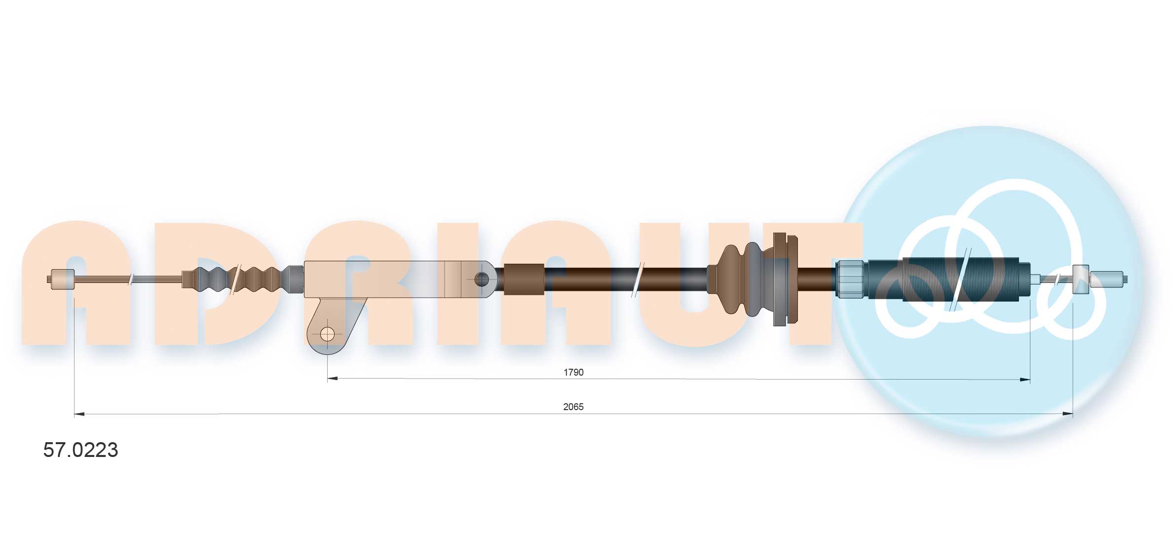 Cable Pull, parking brake (57.0223)