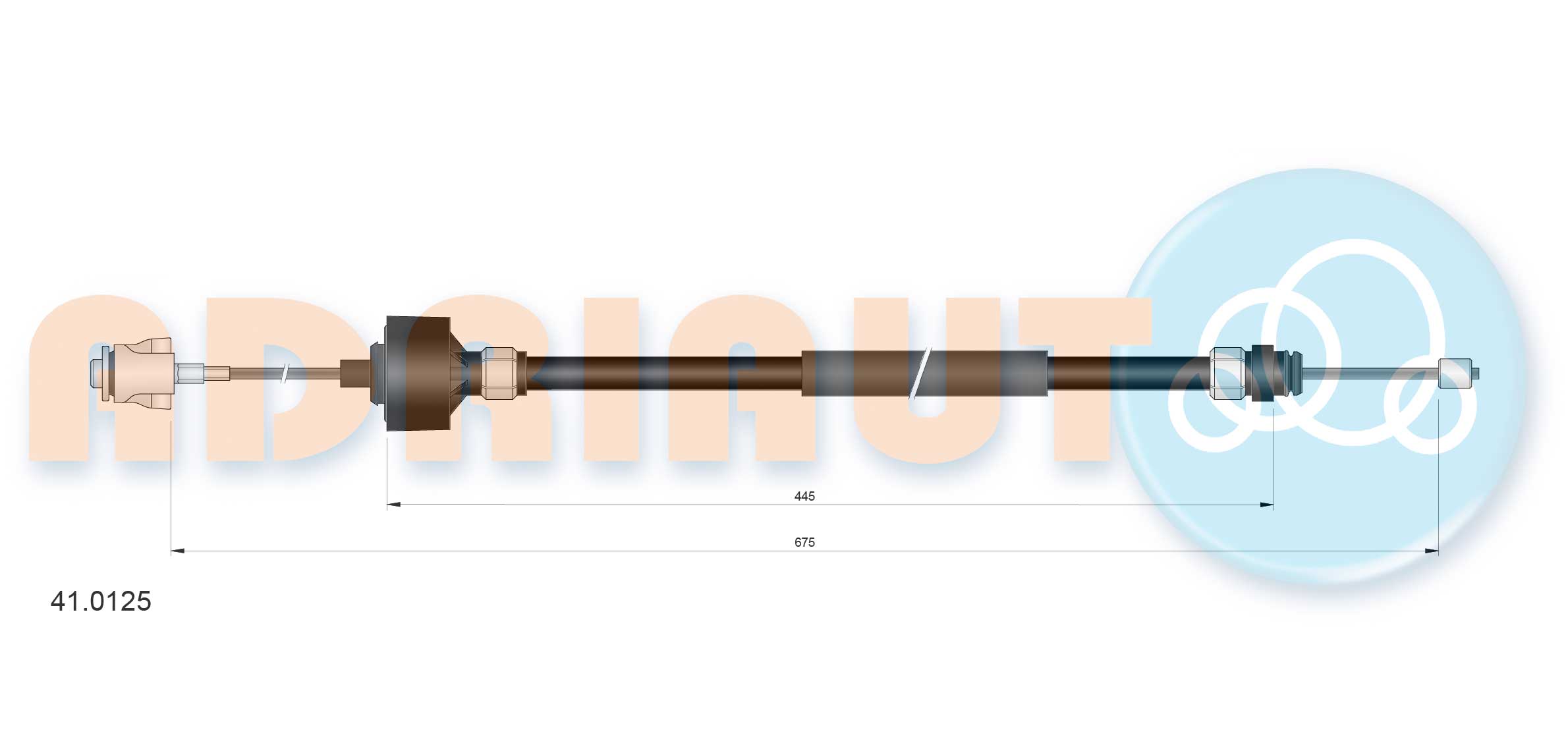 Cable Pull, clutch control (41.0125)