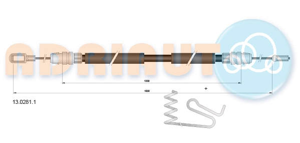 Cable Pull, parking brake (13.0281.1)