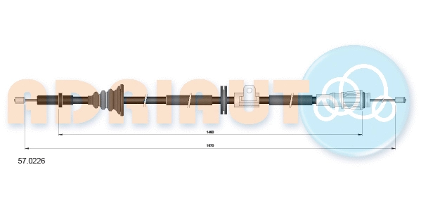 Cable Pull, parking brake (57.0226)