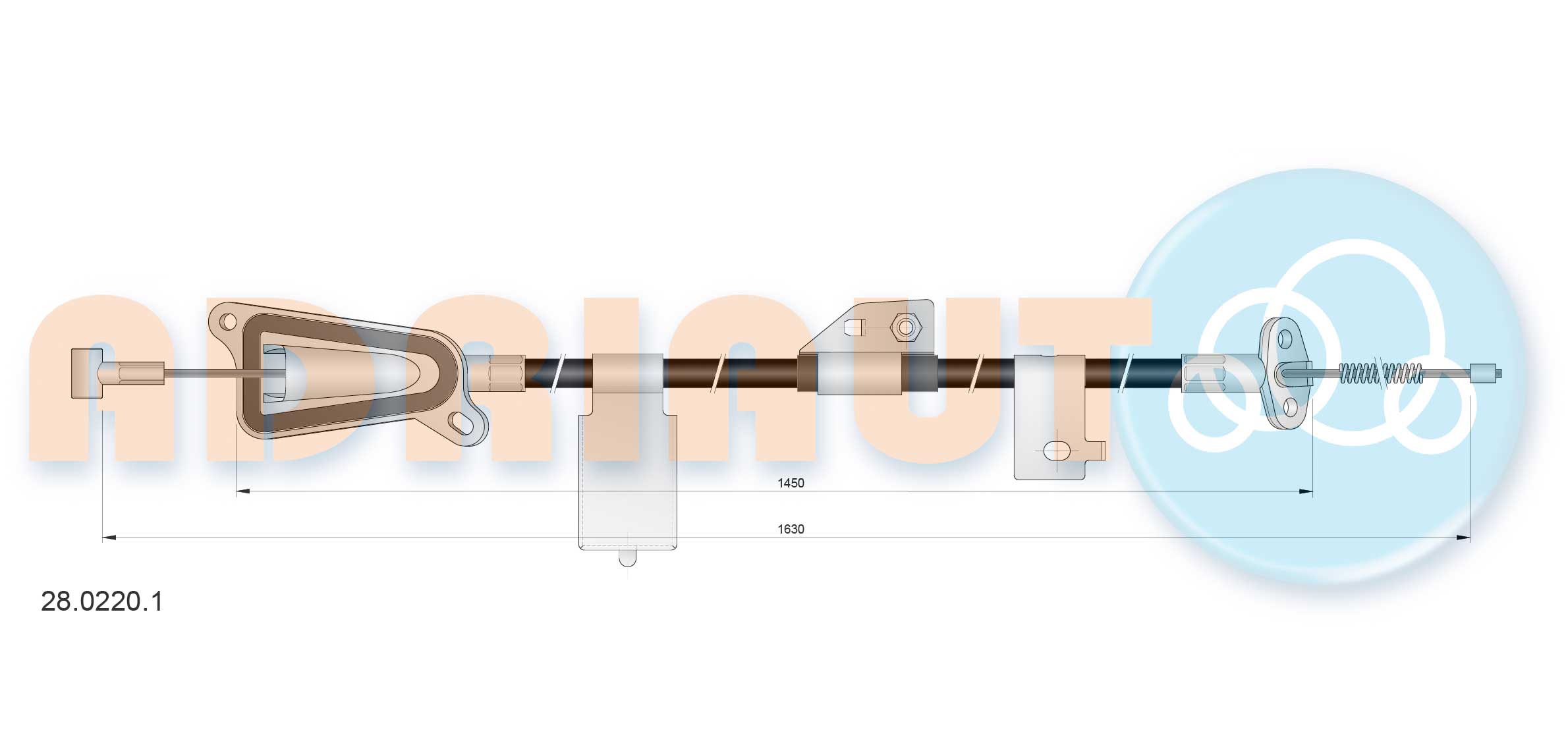 Cable Pull, parking brake (28.0220.1)