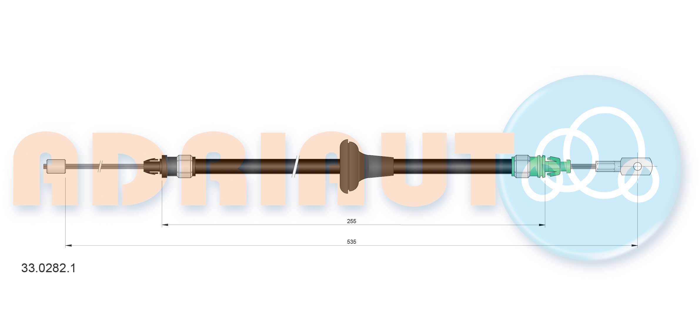 Cable Pull, parking brake (33.0282.1)