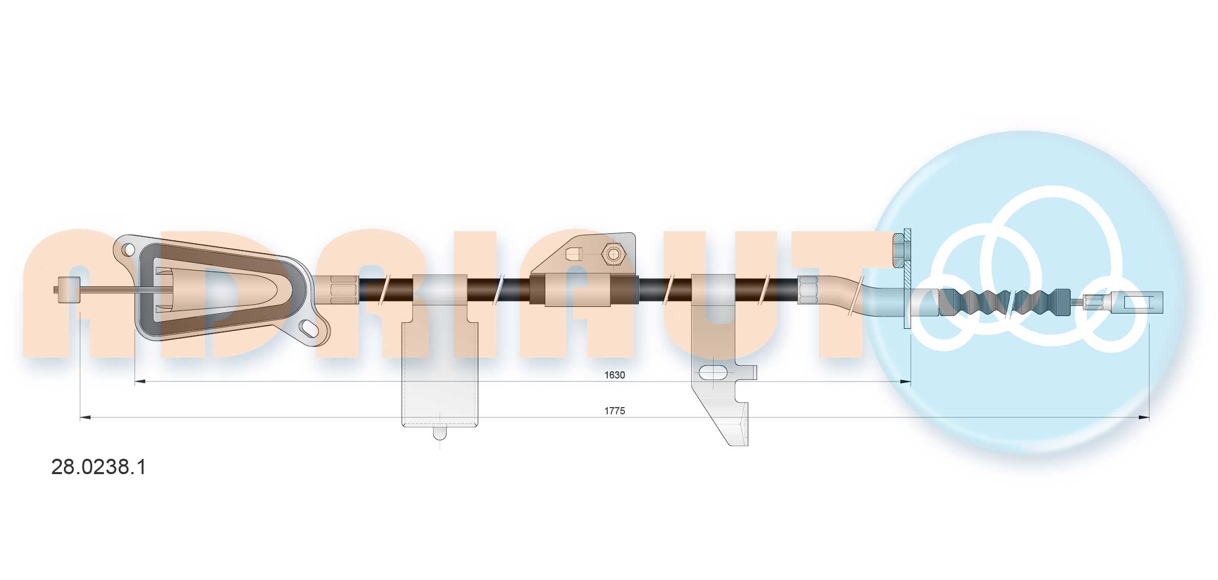 Cable Pull, parking brake (28.0238.1)