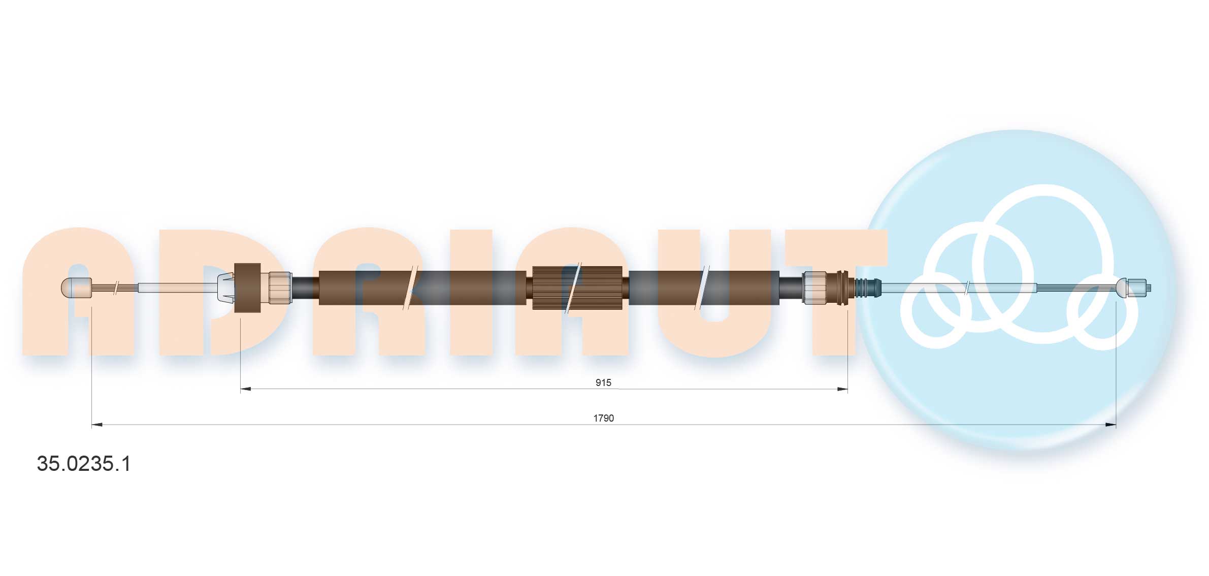Cable Pull, parking brake (35.0235.1)