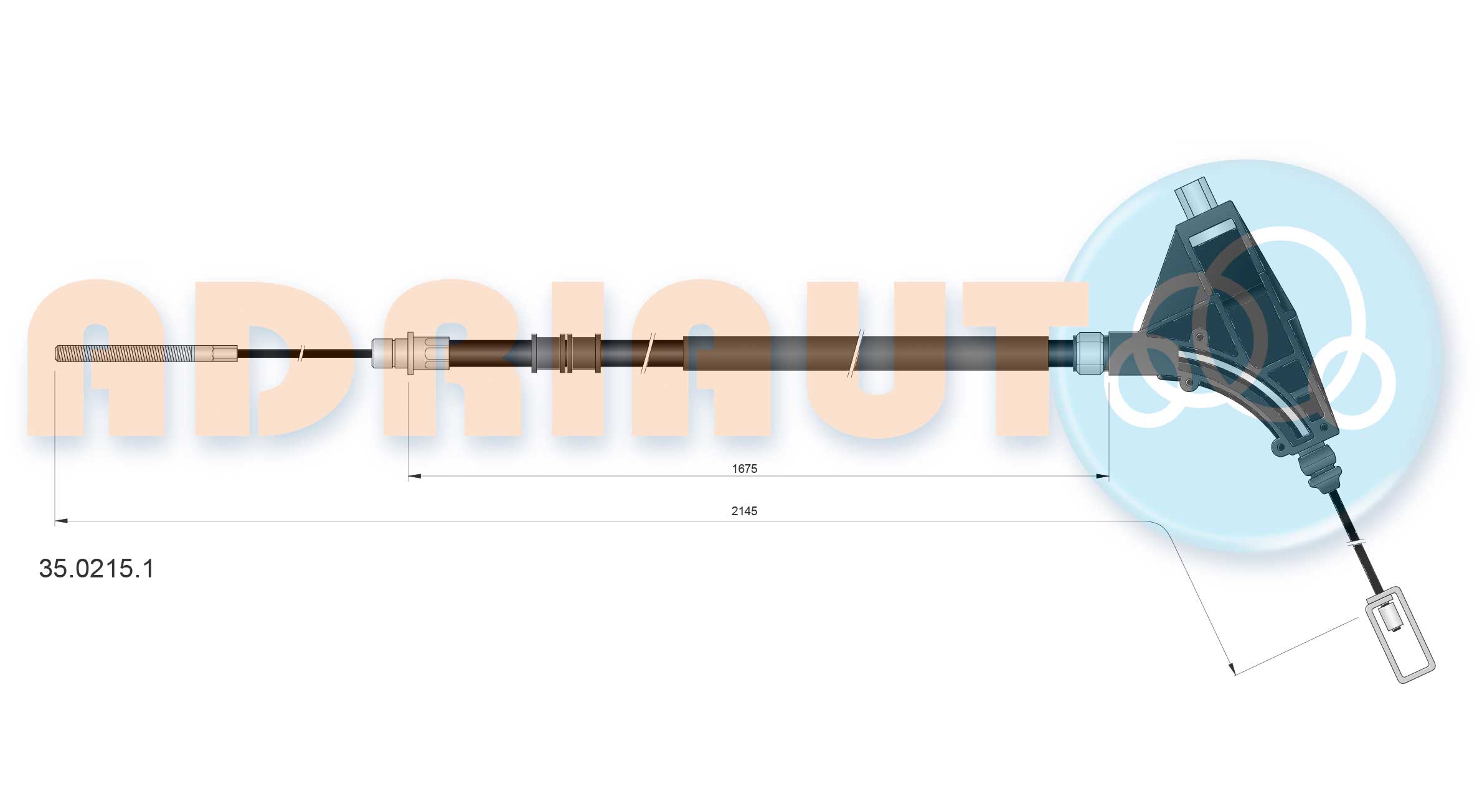Cable Pull, parking brake (35.0215.1)