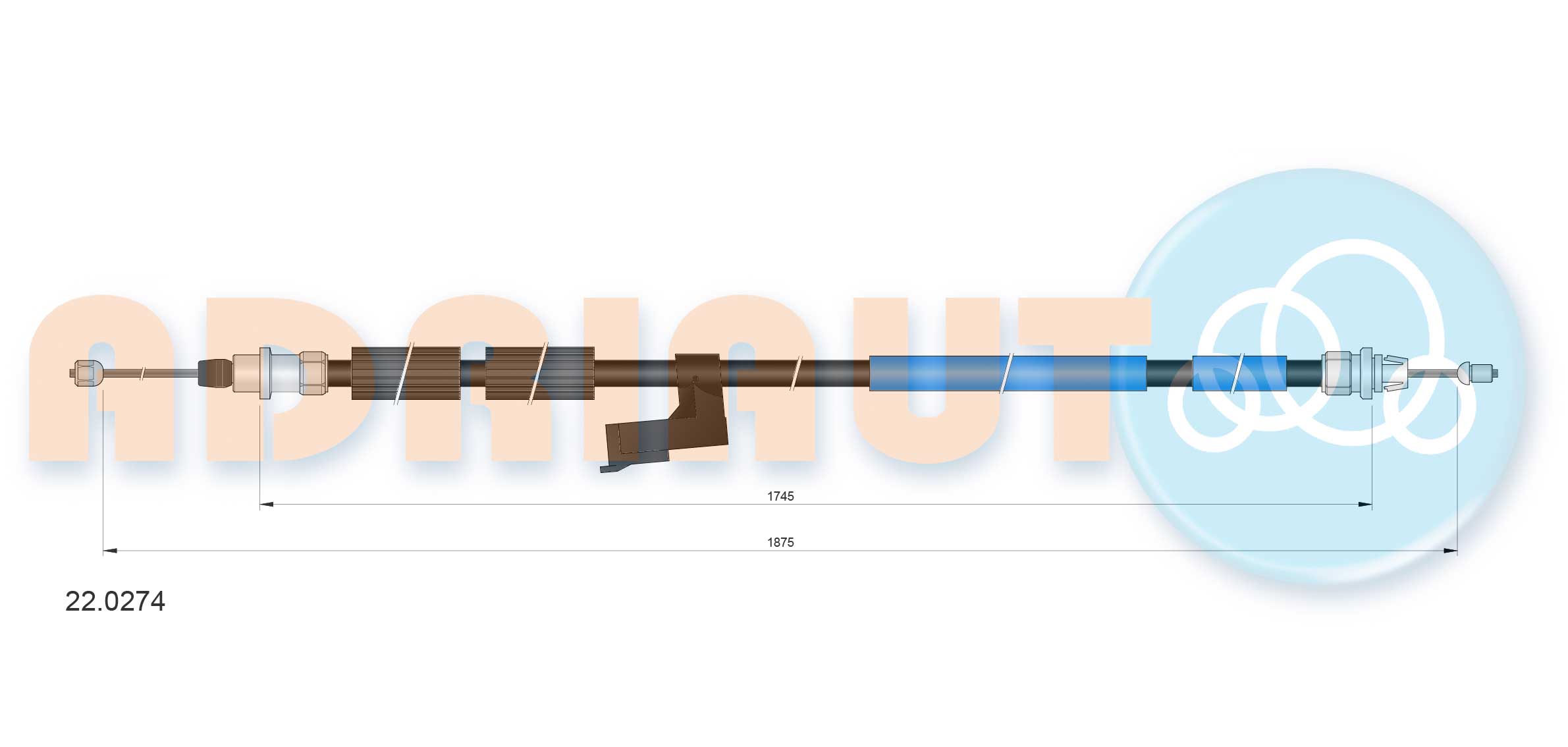 Cable Pull, parking brake (22.0274)