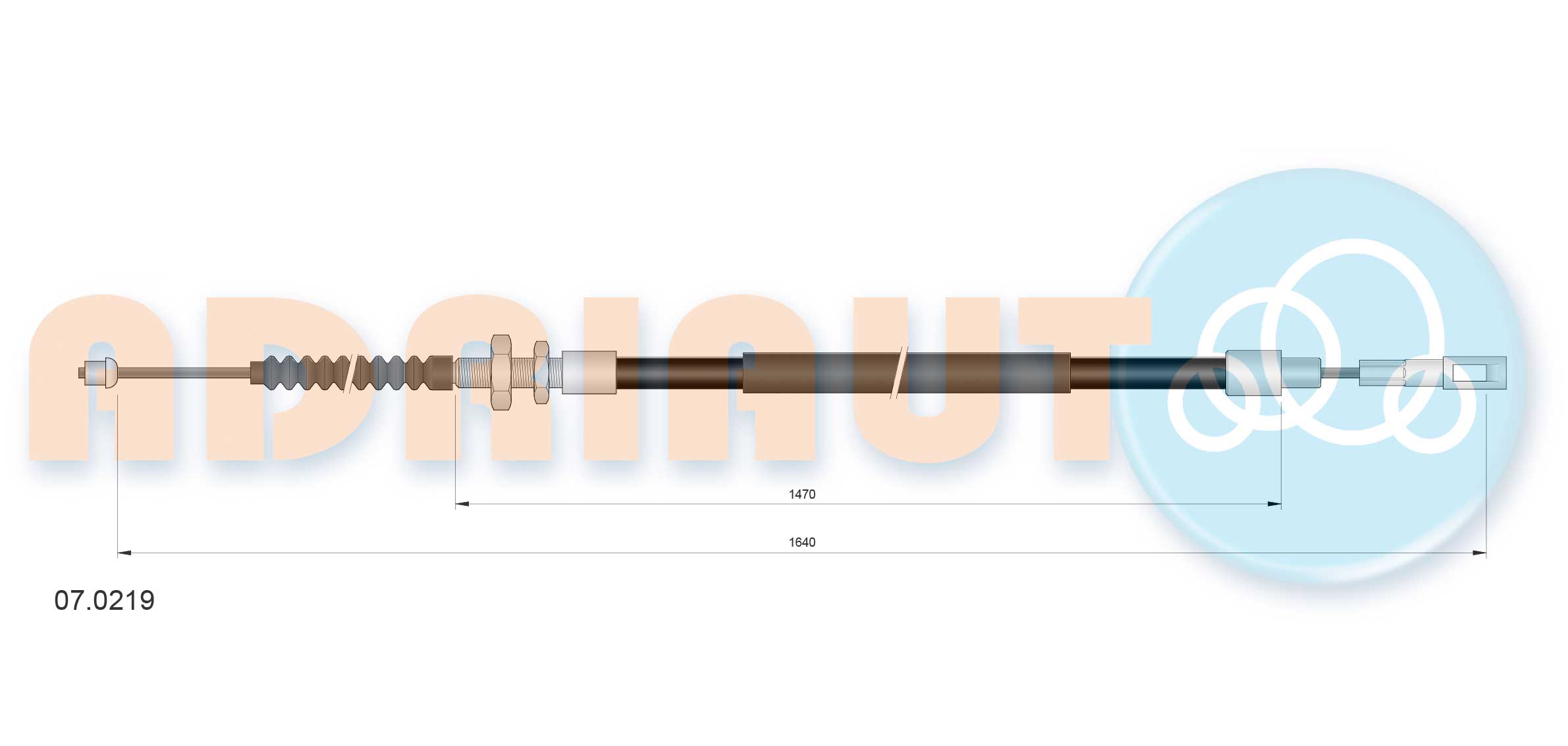 Cable Pull, parking brake (07.0219)