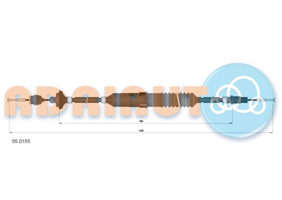 Cable Pull, clutch control (55.0155)
