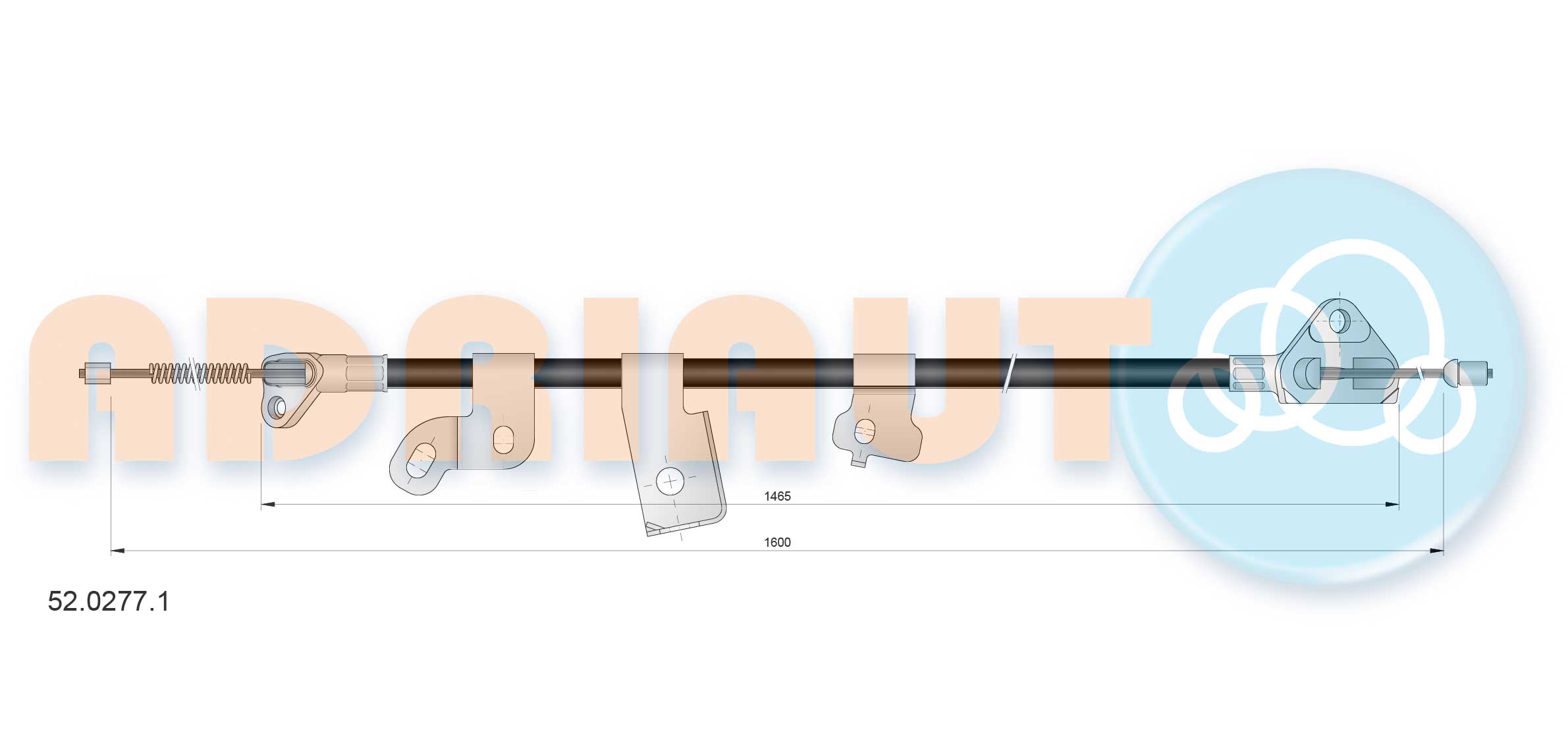 Cable Pull, parking brake (52.0277.1)