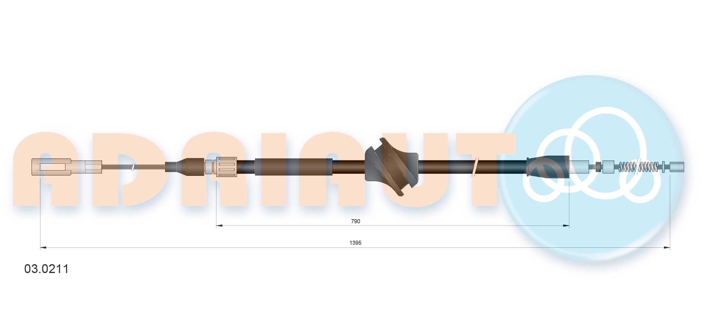 Cable Pull, parking brake (03.0211)