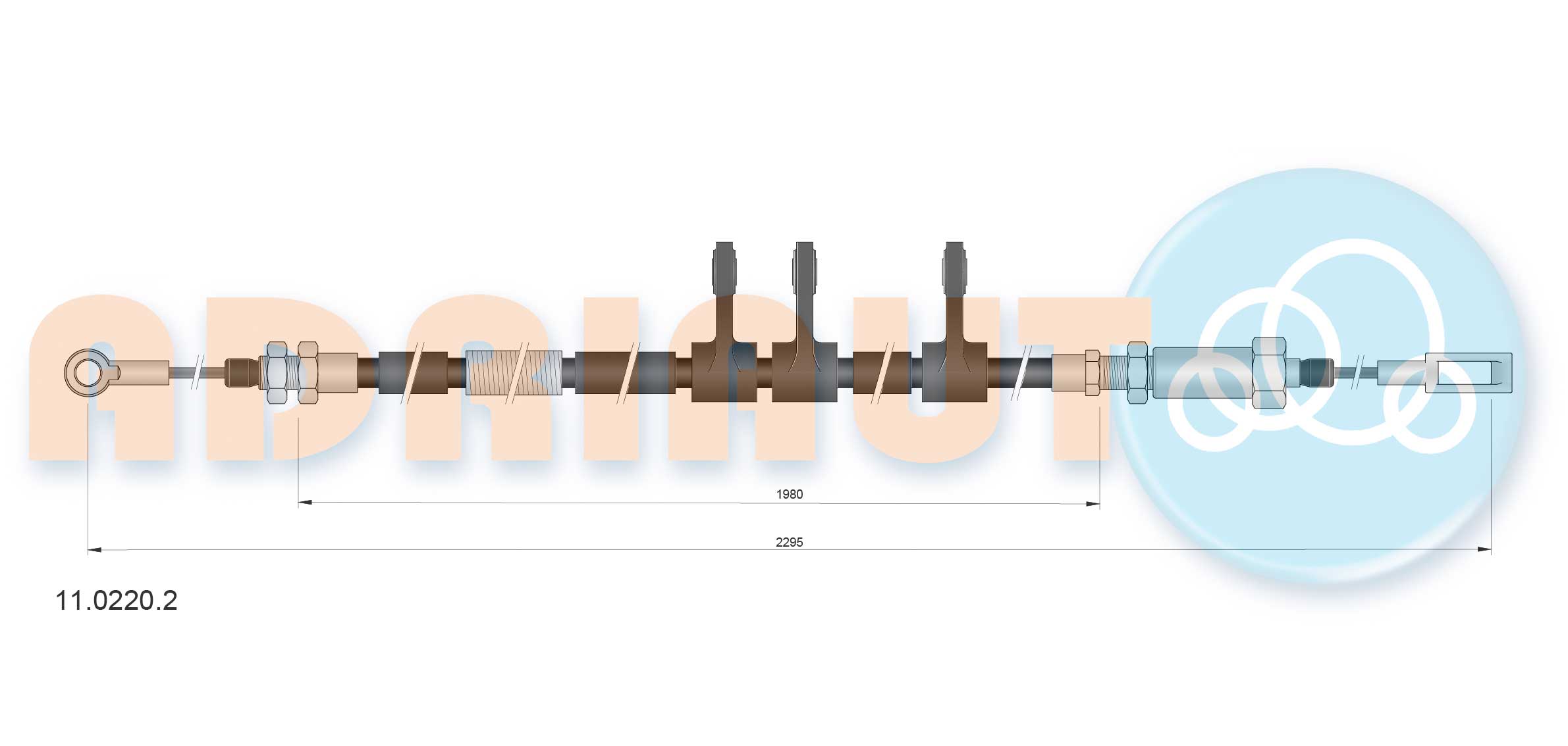 Cable Pull, parking brake (11.0220.2)
