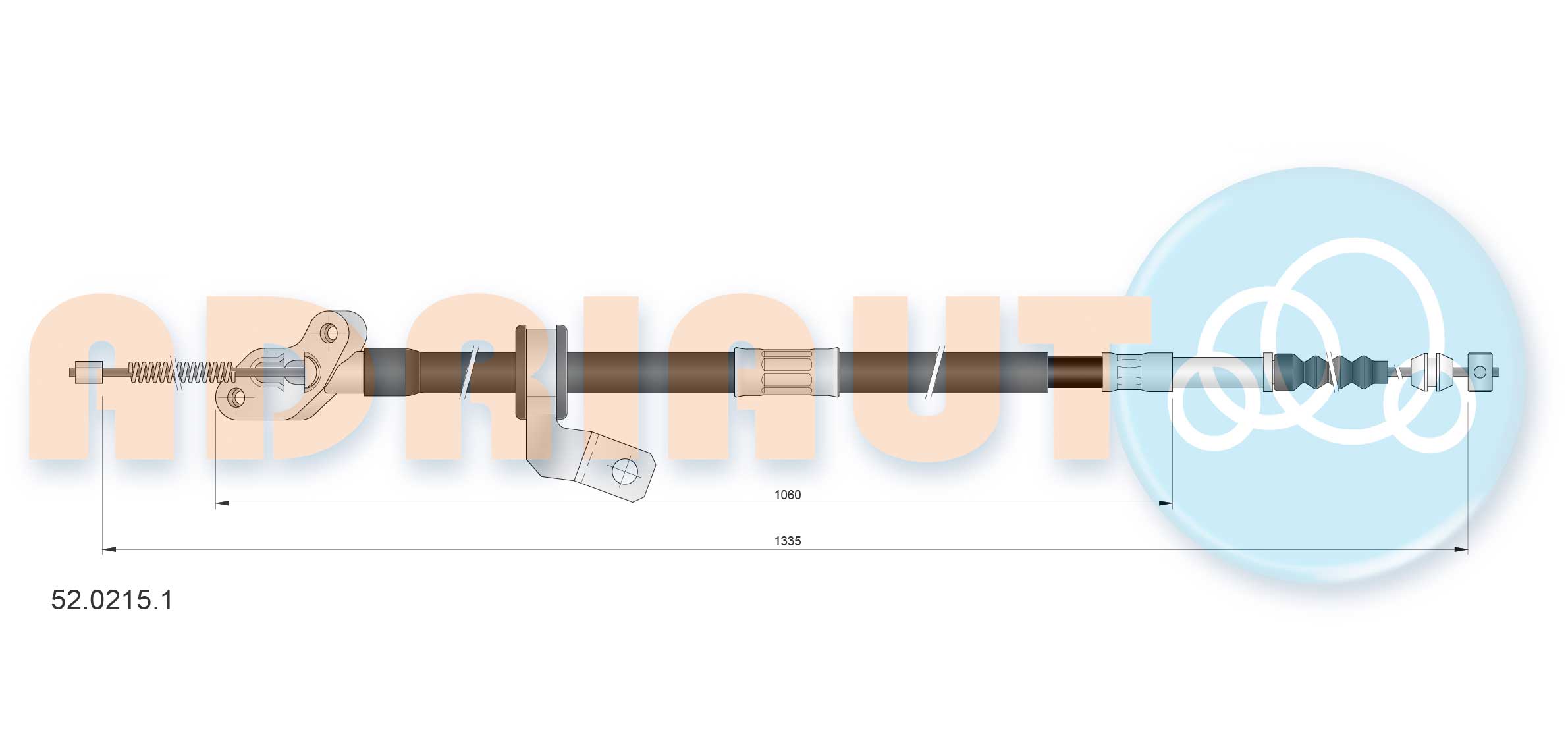 Cable Pull, parking brake (52.0215.1)