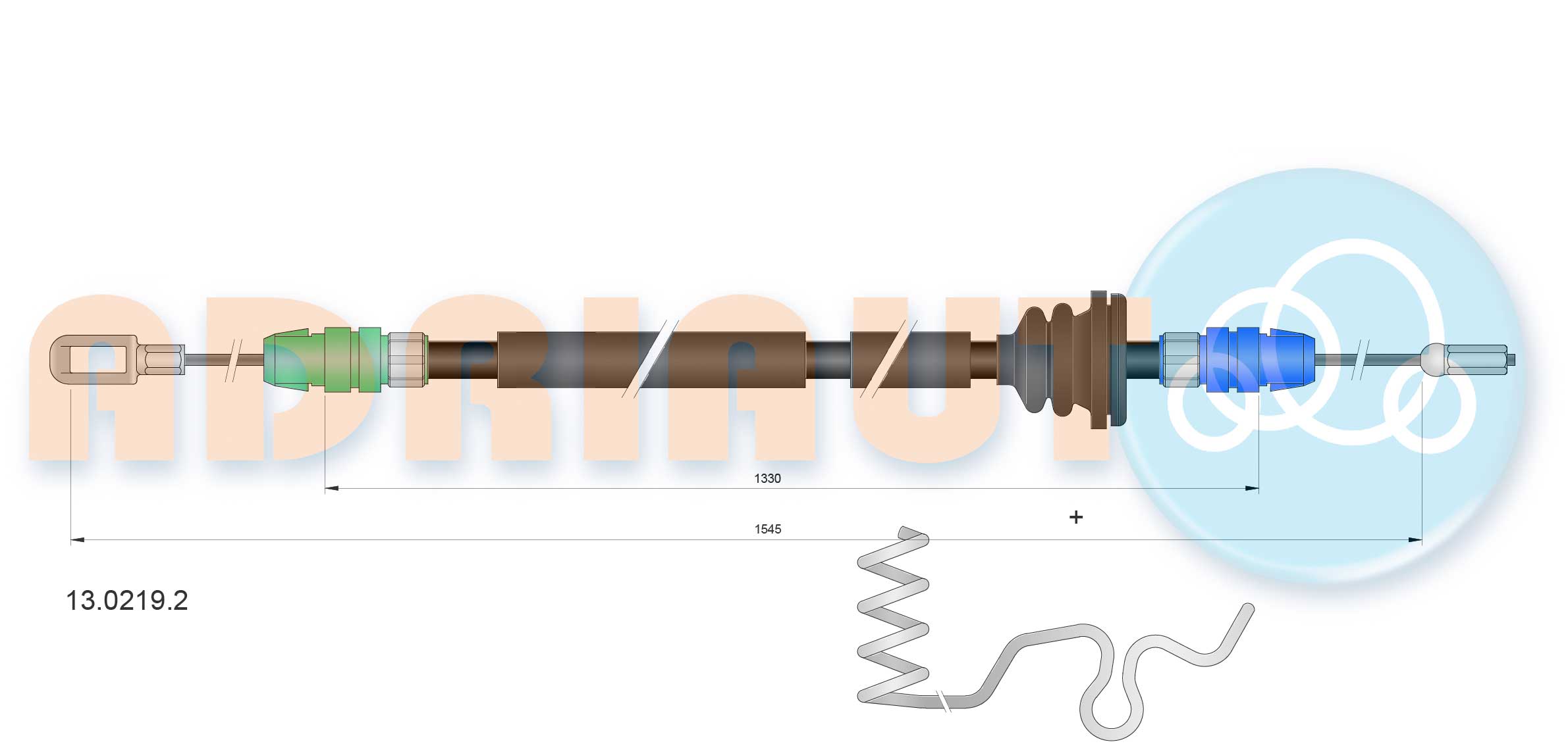 Cable Pull, parking brake (13.0219.2)