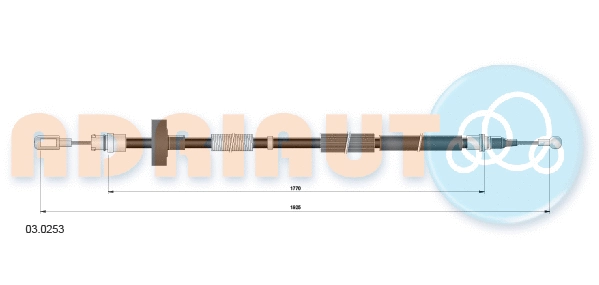 Cable Pull, parking brake (03.0253)