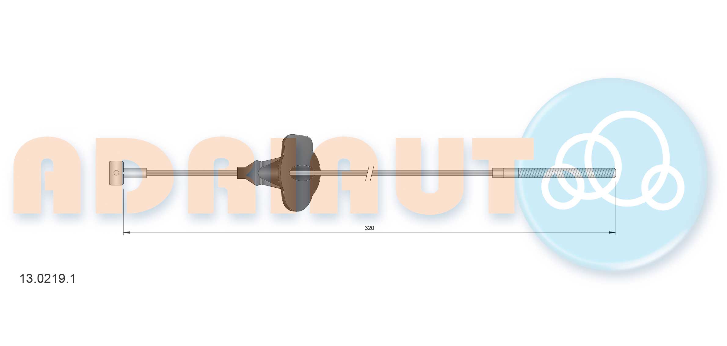 Cable Pull, parking brake (13.0219.1)
