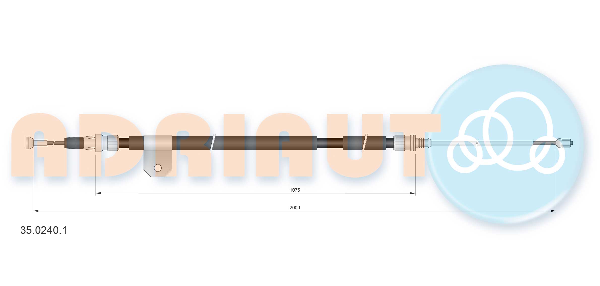 Cable Pull, parking brake (35.0240.1)