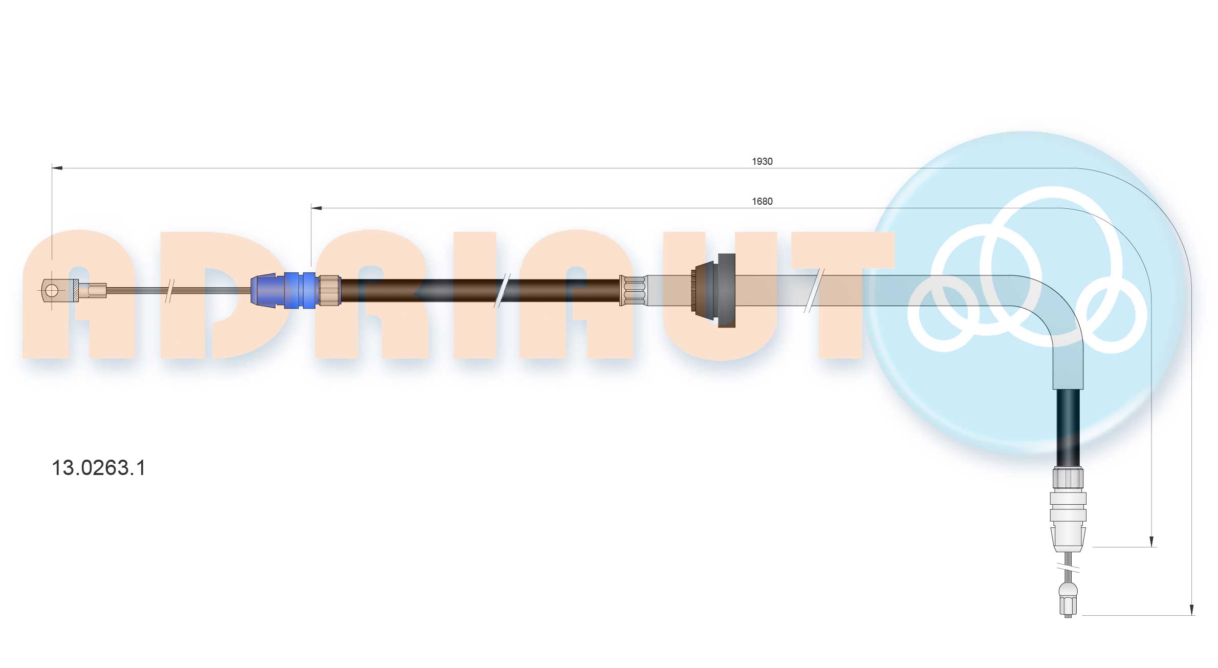 Cable Pull, parking brake (13.0263.1)