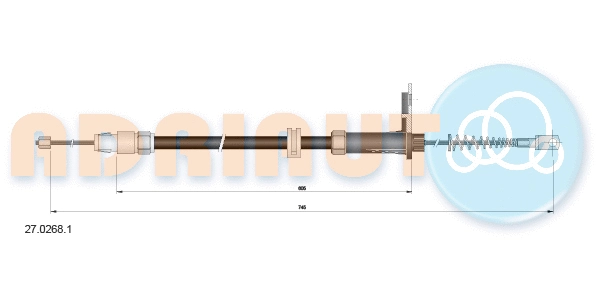 Cable Pull, parking brake (27.0268.1)