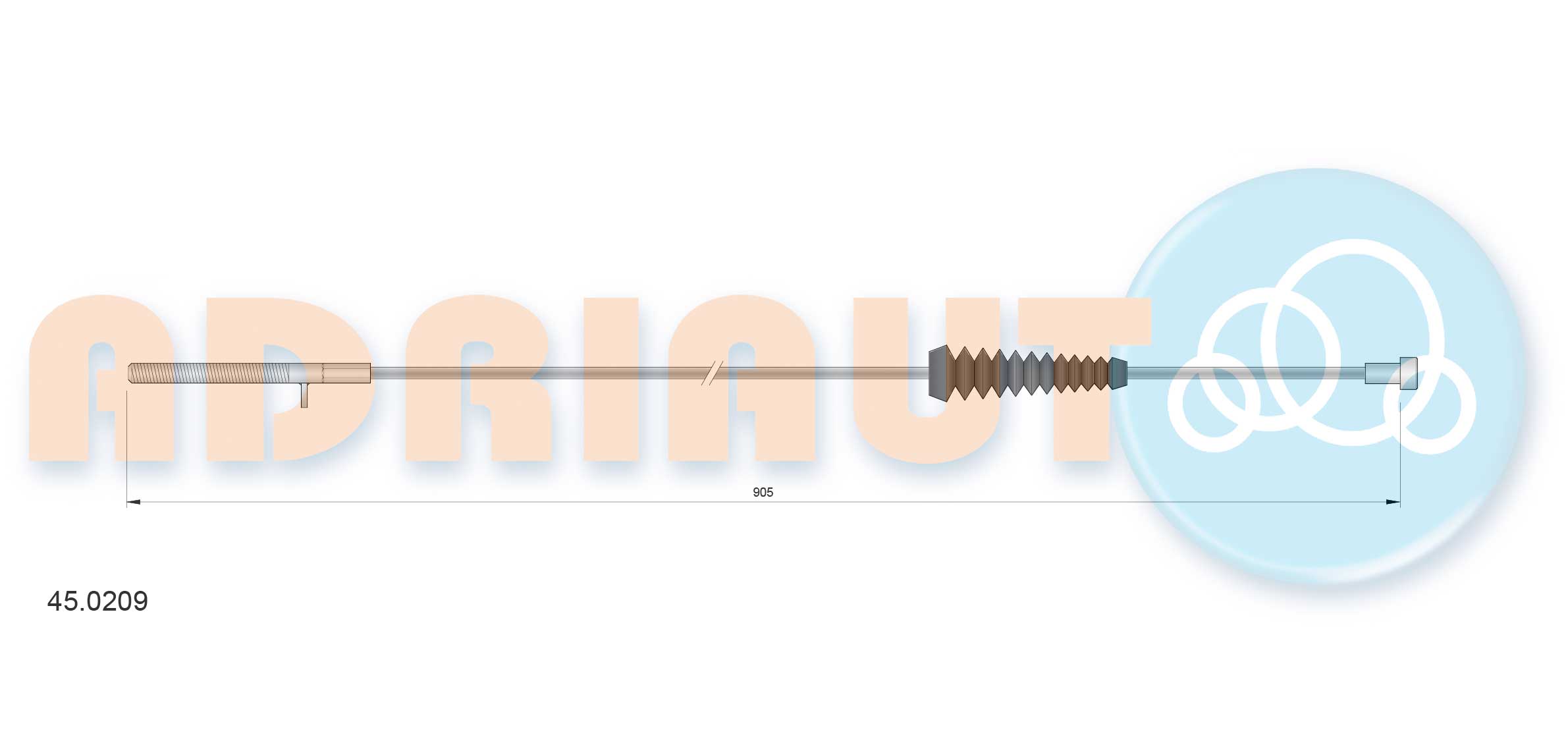 Cable Pull, parking brake (45.0209)