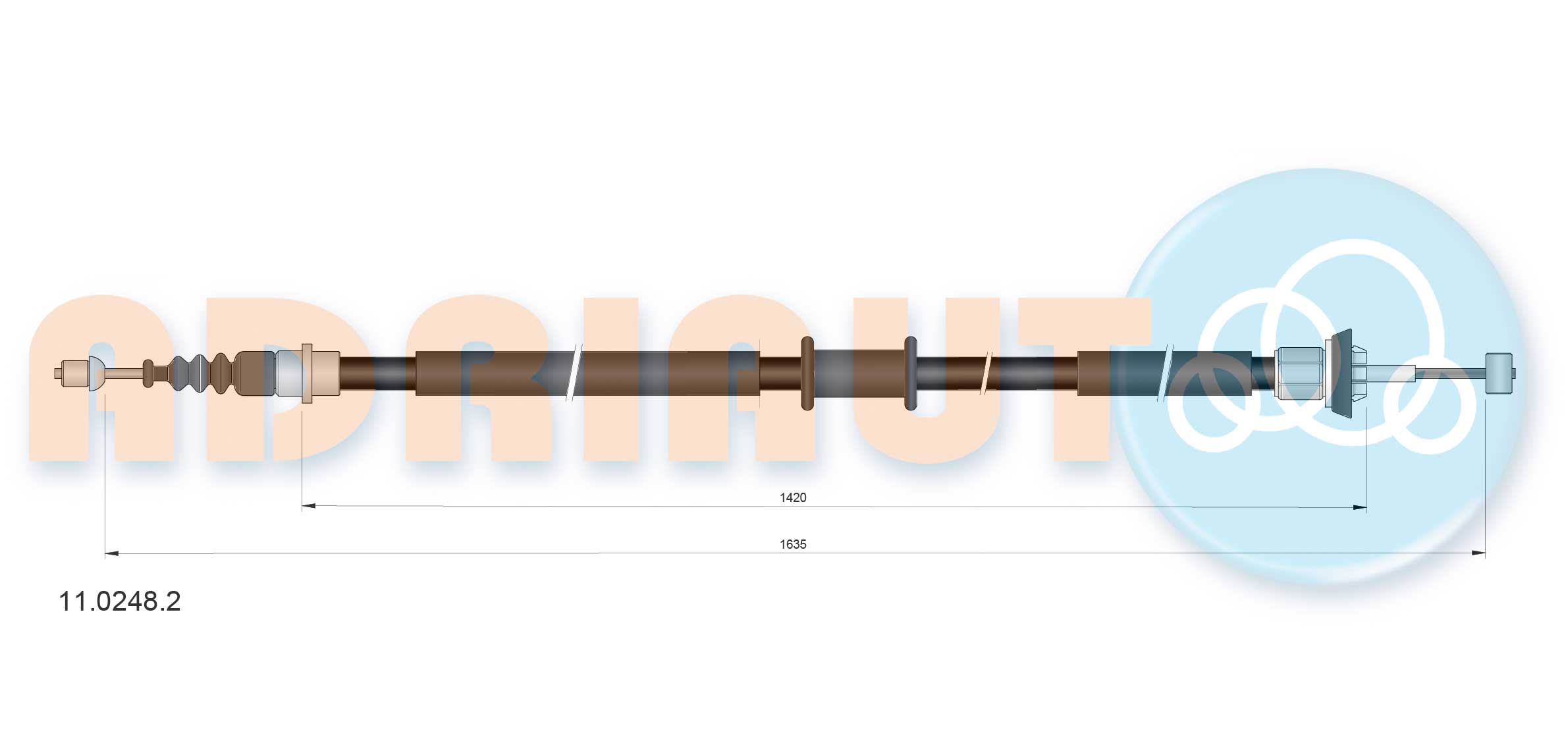 Cable Pull, parking brake (11.0248.2)