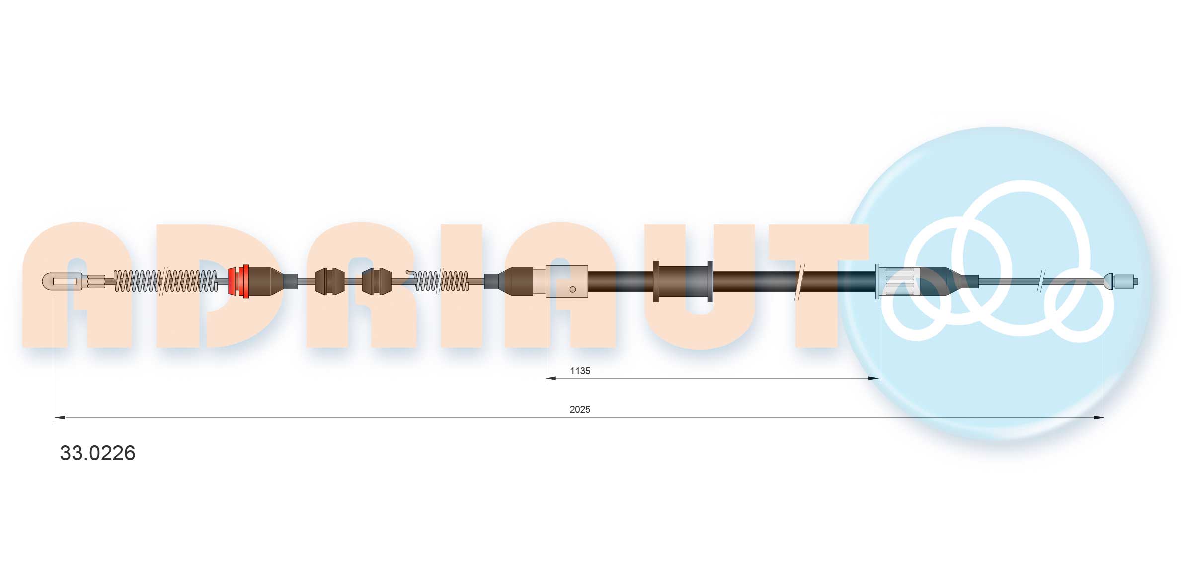 Cable Pull, parking brake (33.0226)