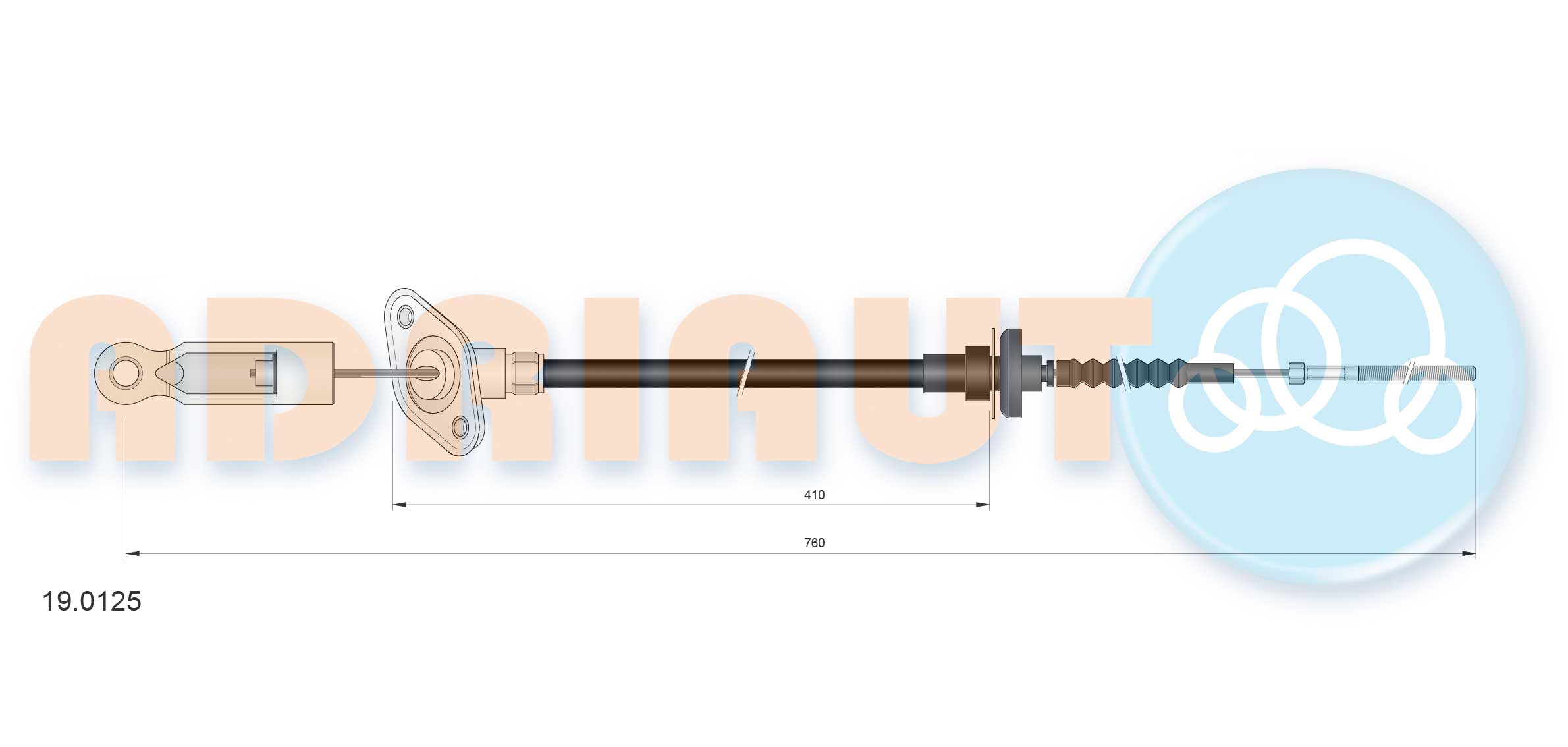 Cable Pull, clutch control (19.0125)