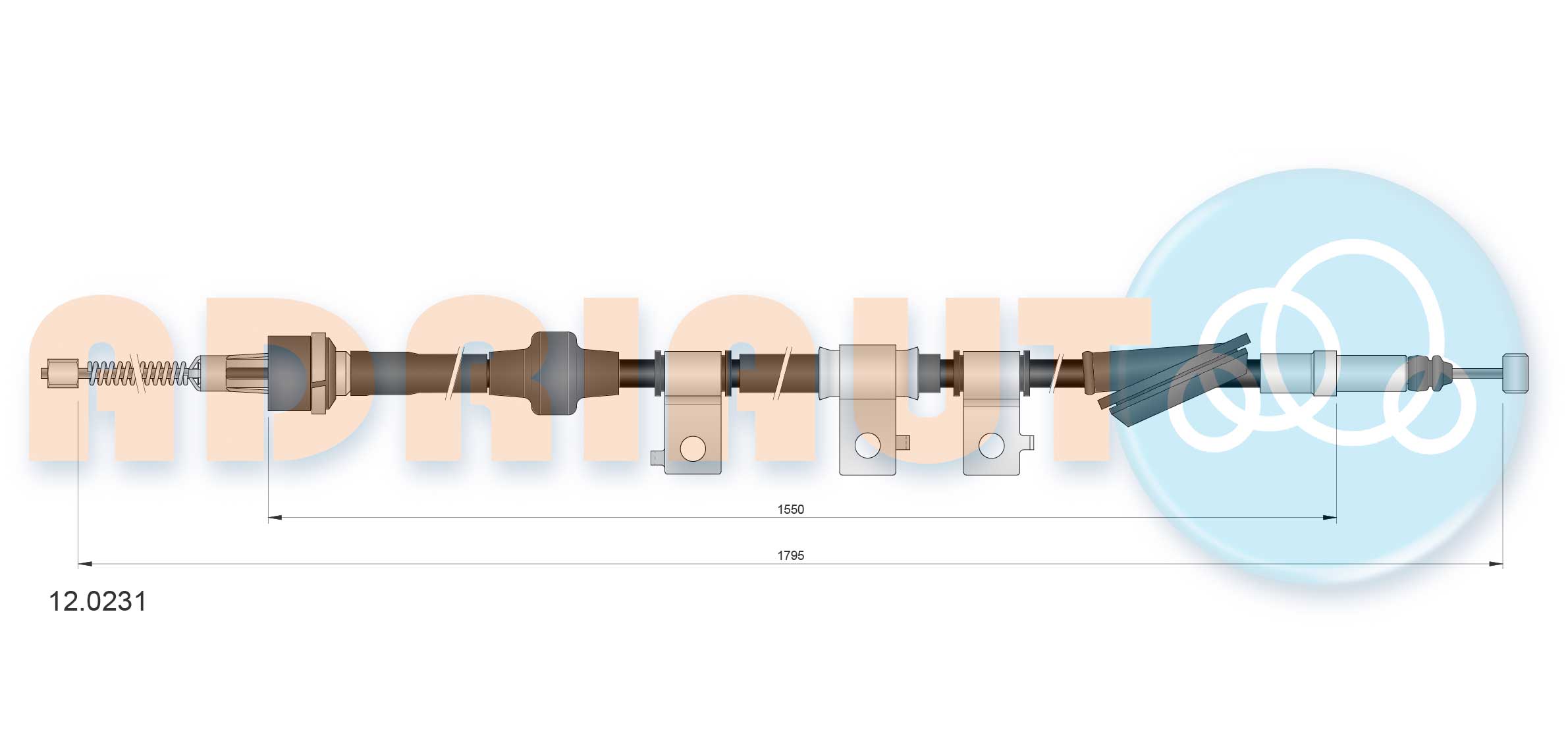 Cable Pull, parking brake (12.0231)