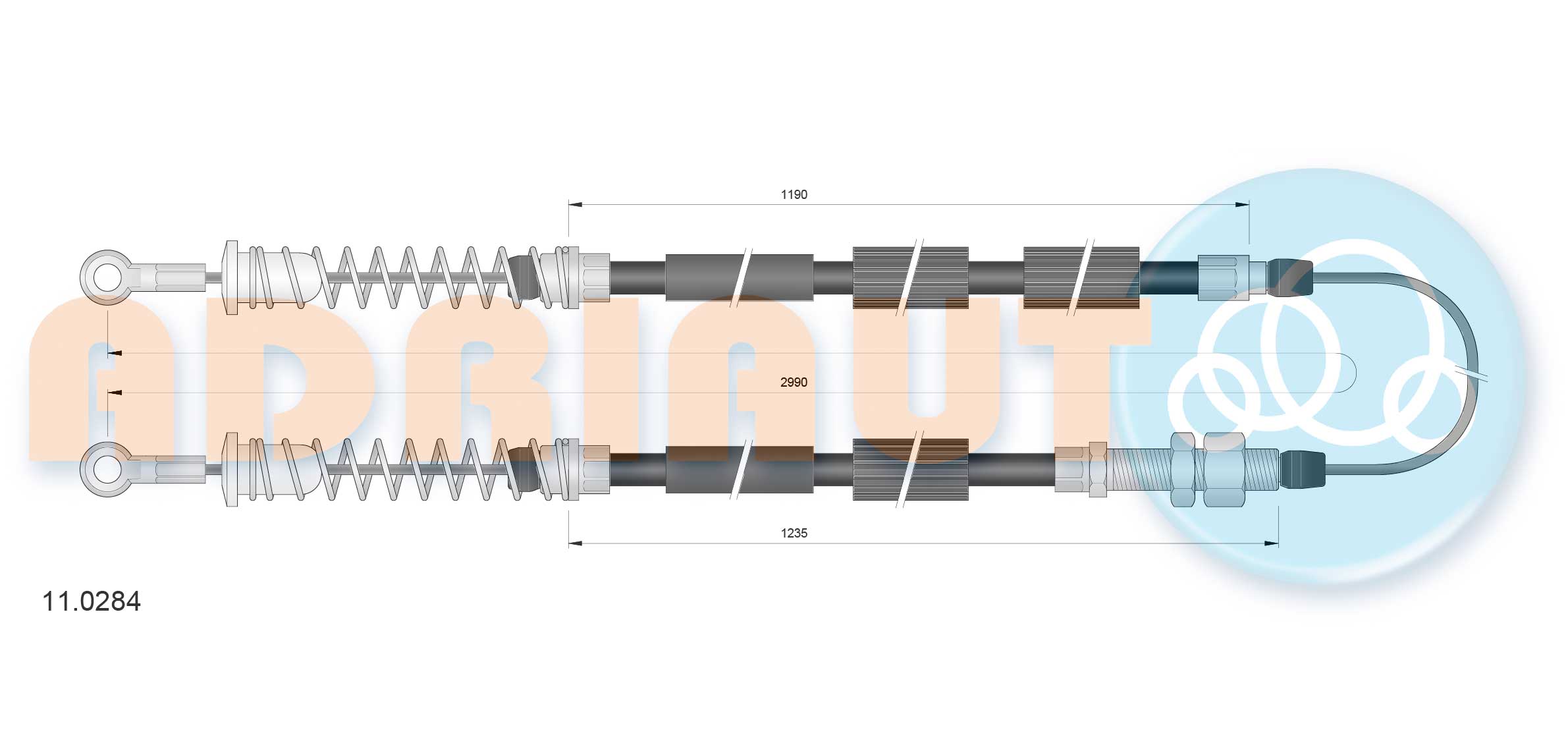 Cable Pull, parking brake (11.0284)