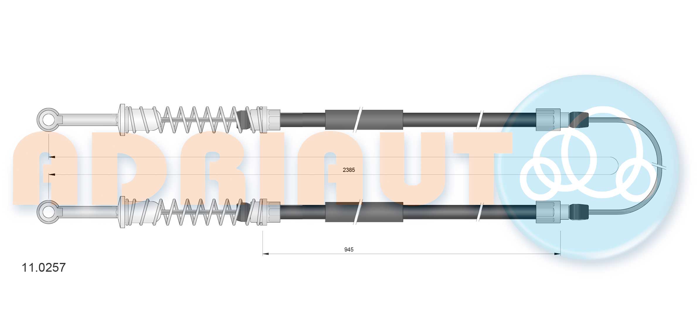 Cable Pull, parking brake (11.0257)