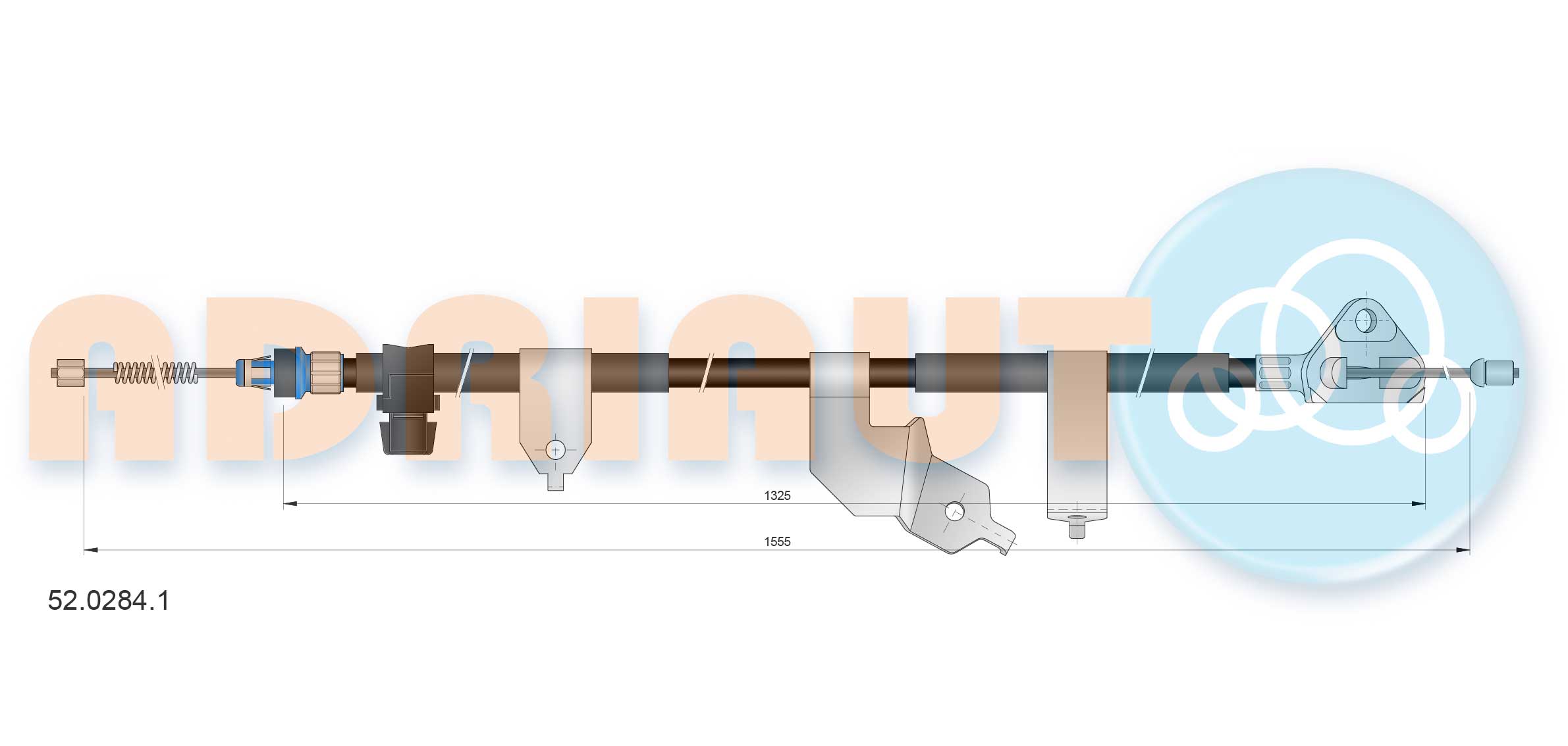 Cable Pull, parking brake (52.0284.1)