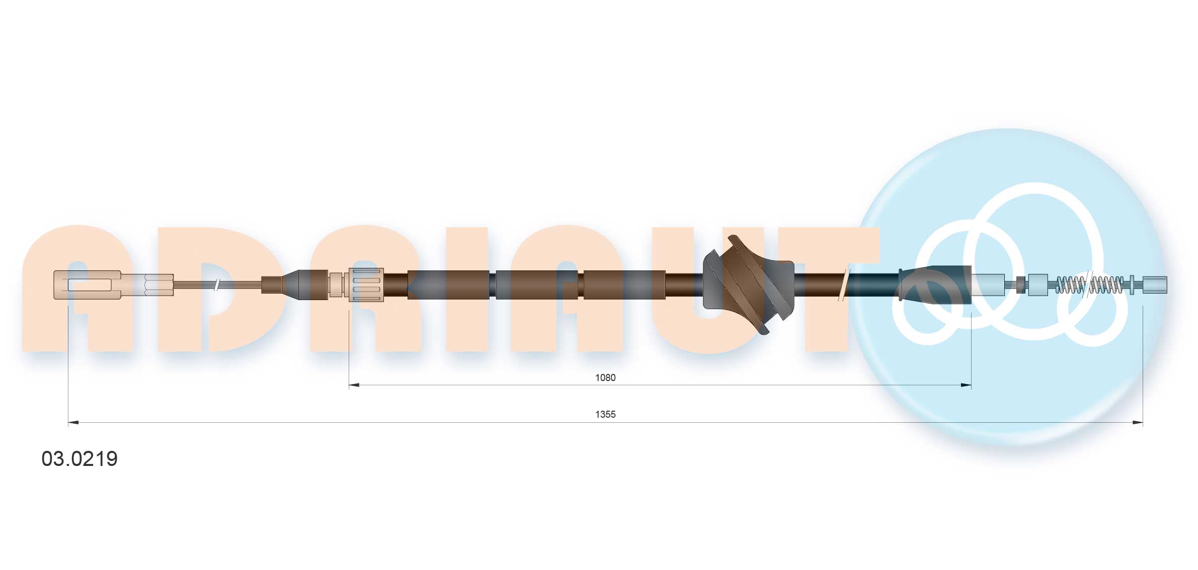 Cable Pull, parking brake (03.0219)