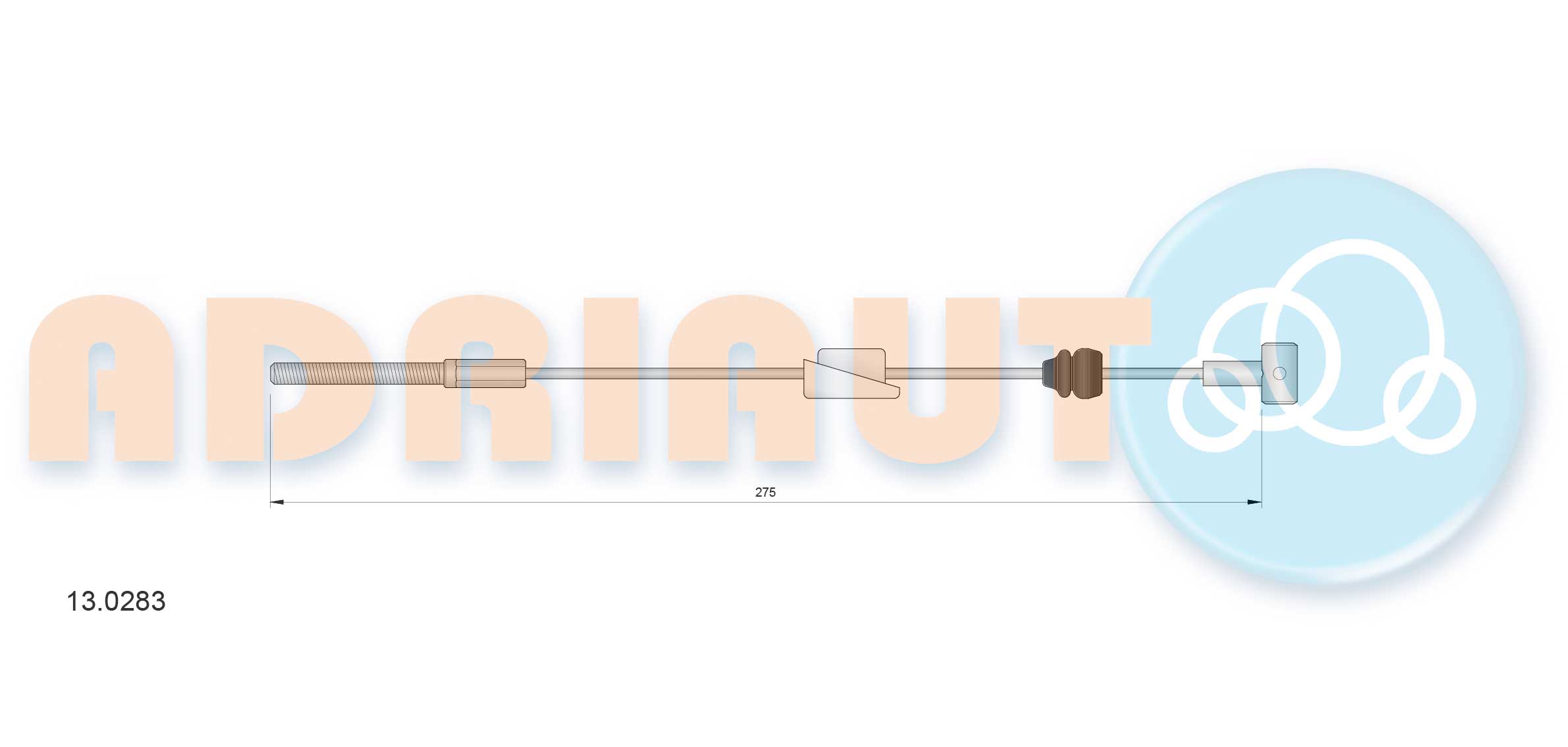 Cable Pull, parking brake (13.0283)