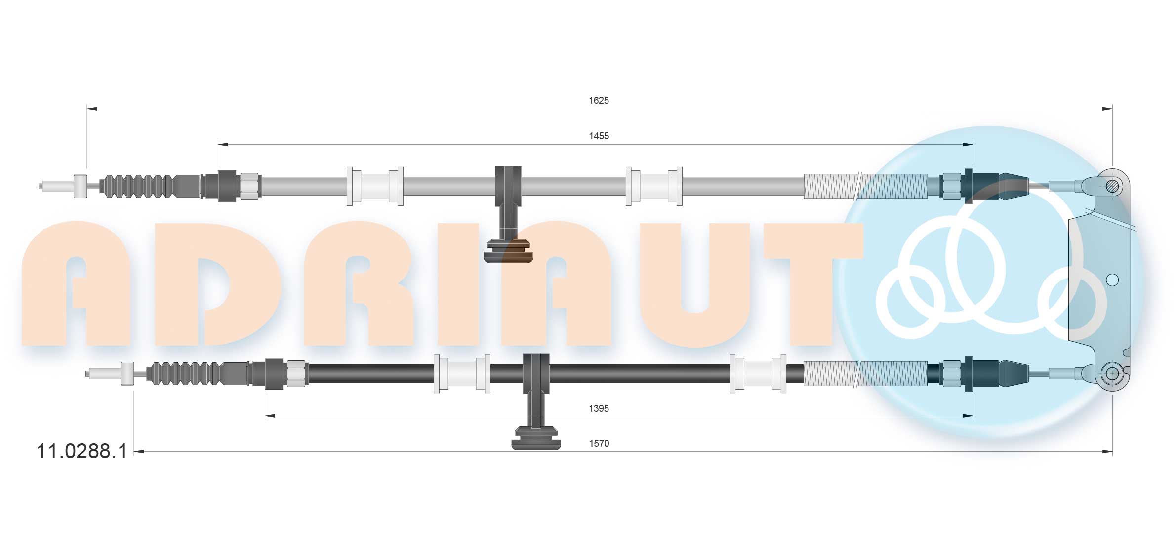 Cable Pull, parking brake (11.0288.1)
