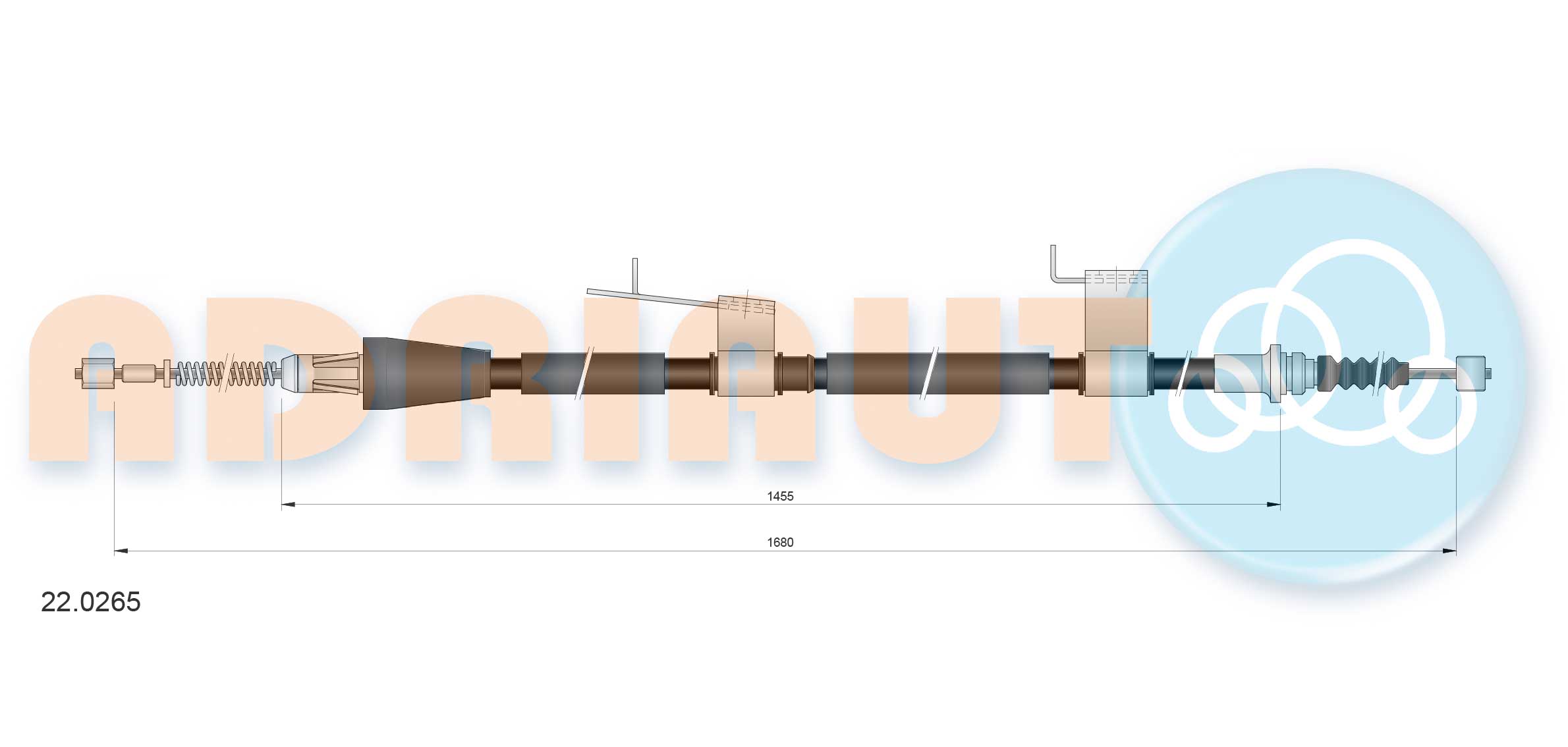 Cable Pull, parking brake (22.0265)