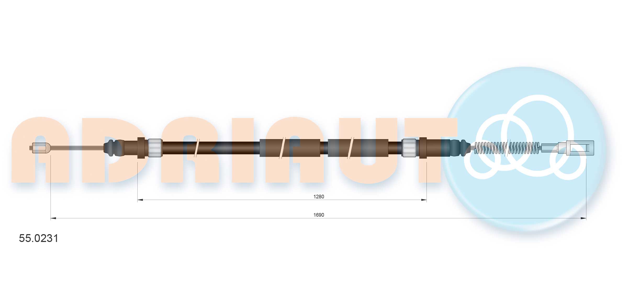 Cable Pull, parking brake (55.0231)