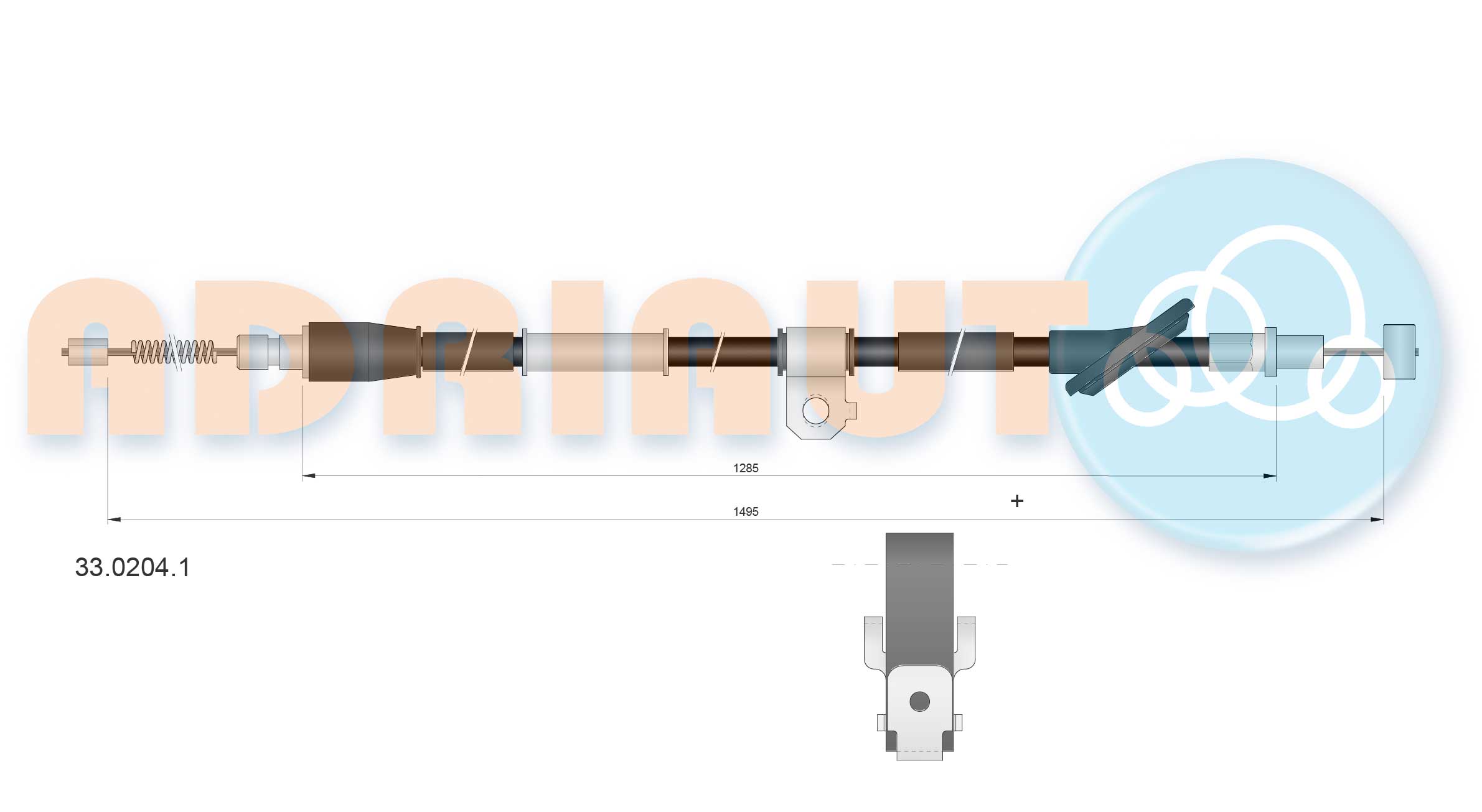 Cable Pull, parking brake (33.0204.1)