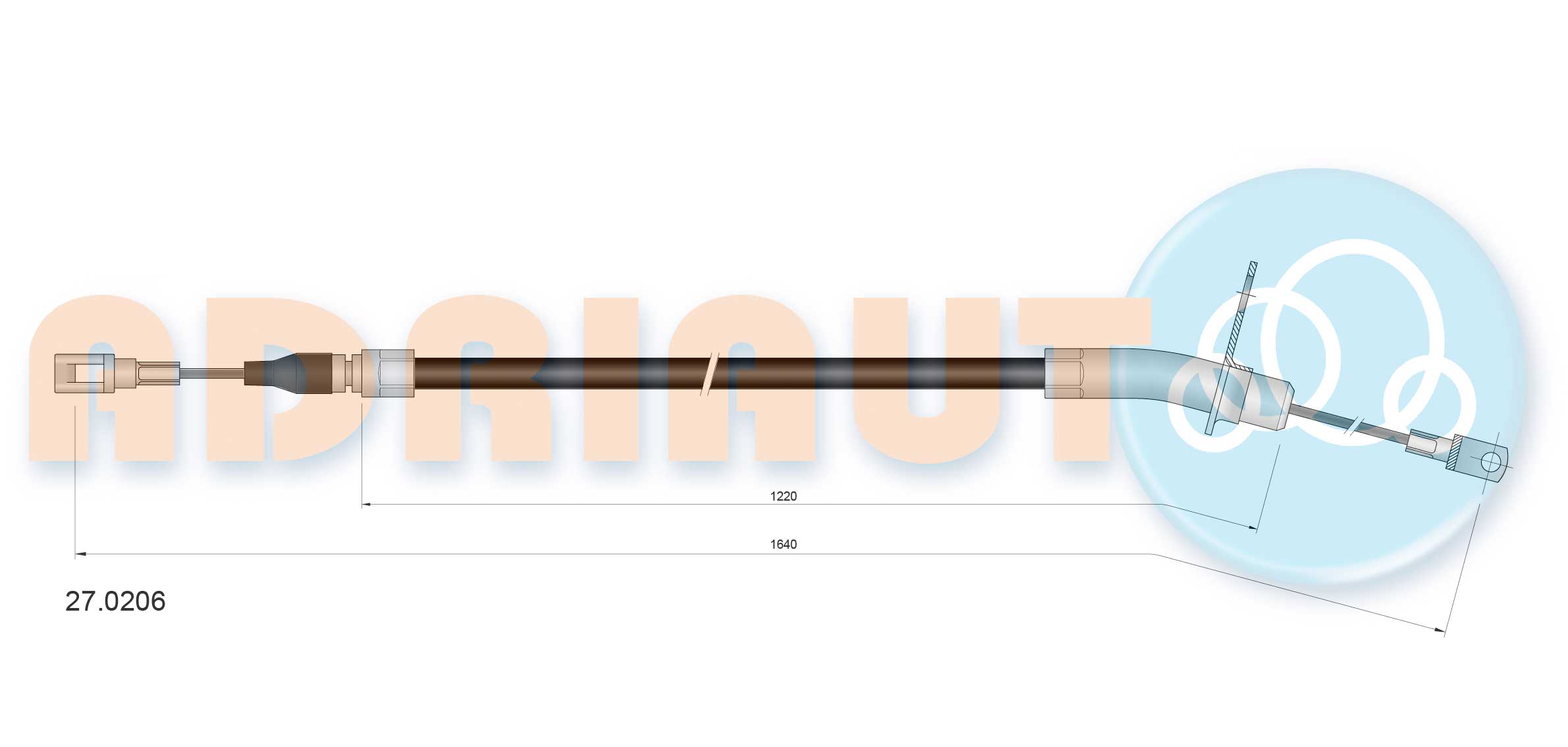 Cable Pull, parking brake (27.0206)
