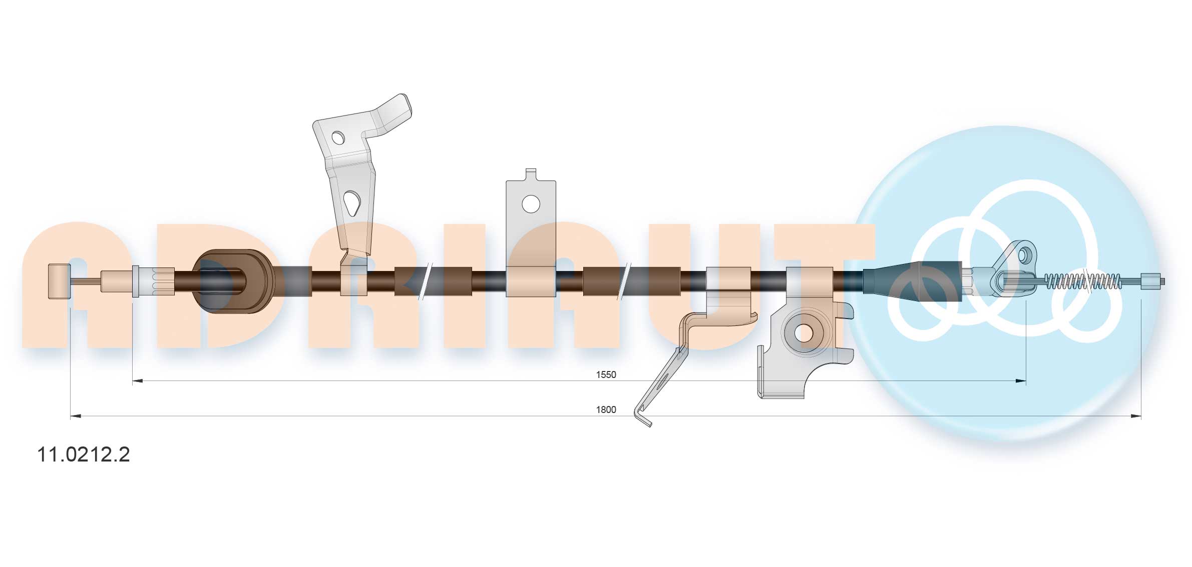Cable Pull, parking brake (11.0212.2)