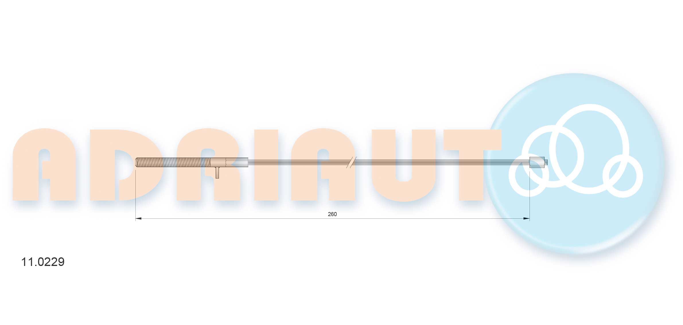 Cable Pull, parking brake (11.0229)