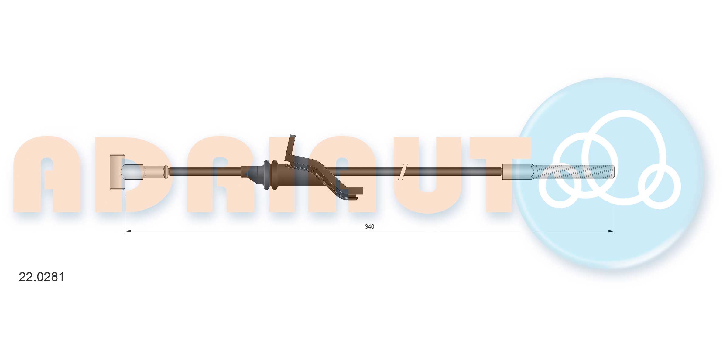 Cable Pull, parking brake (22.0281)