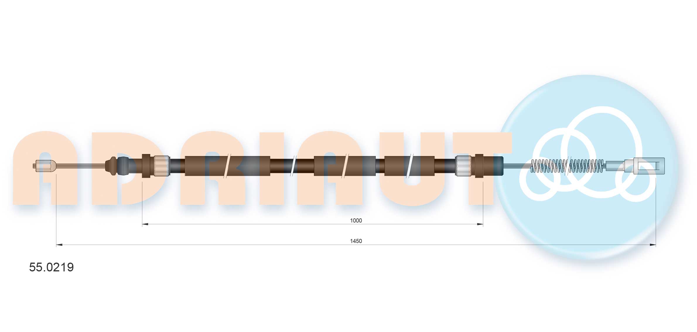 Cable Pull, parking brake (55.0219)