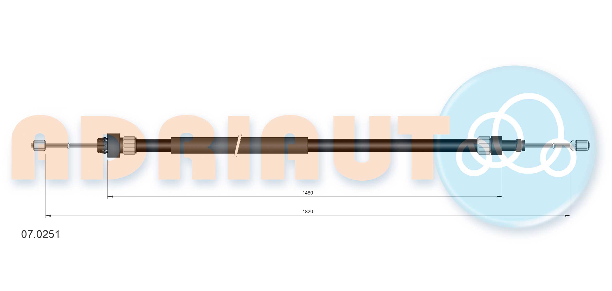 Cable Pull, parking brake (07.0251)