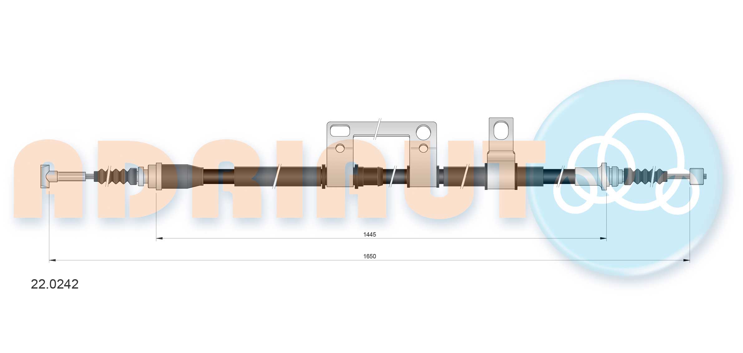 Cable Pull, parking brake (22.0242)