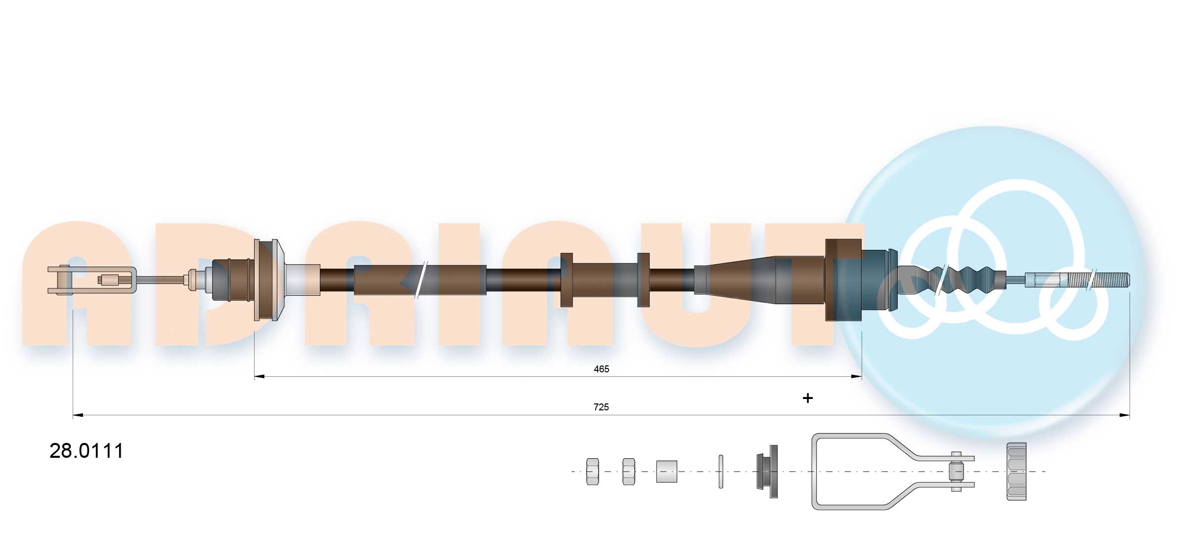 Cable Pull, clutch control (28.0111)