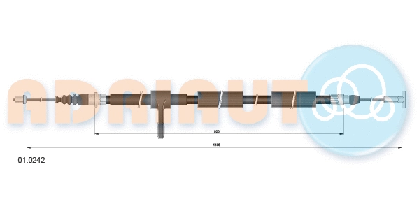 Cable Pull, parking brake (01.0242)